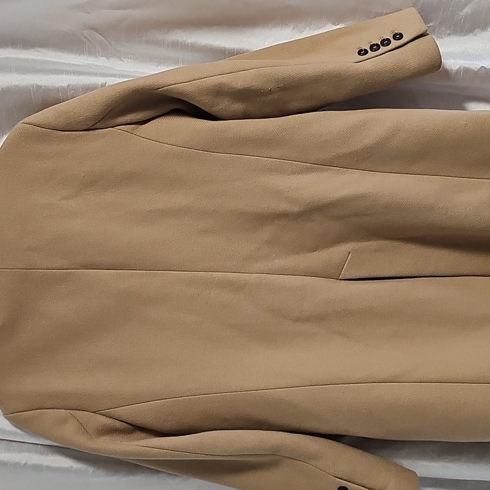 ZARA WOOL COAT MANTECO LIGHT TAN - Picture 9 of 12